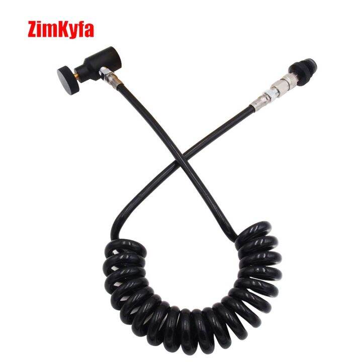 Sodastream CO2 Cylinder To Paintball PCP Remote Hose Coil Line With ASA