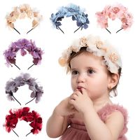 Princess Bridal Floral Wreath Child Photo Tools Hair Accessories Headwear Baby Headband Head Hoop Crown Hair Band