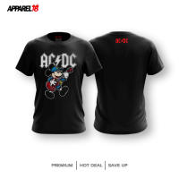 （Can Customizable）[T-SHIRT BAND] ACDC Mickey Custom Design T-shirt DTG Printing（Adult and Childrens Sizes）