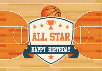 ธีมบาสเก็ตบอลสุขสันต์วันเกิดฉากหลังแบนเนอร์ All Star บาสเกตบอลกีฬาพื้นหลังสตูดิโอ Wall Table อุปกรณ์ตกแต่งสำหรับเด็ก Birthday