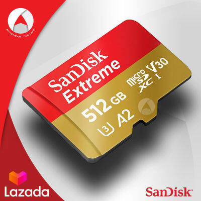 sandisk Micro Sd Card Extreme 512GB A2 รุ่นใหม่ SDXC Class u3 อ่าน 160Mb/S เขียน 90Mb/S (SDSQXA1-512G-GN6MN) ไมโครเอสดีการ์ด แซนดิส เมมโมรี่ ใส่ แท็บเล็ต โทรศัพท์ มือถือ สมาร์ทโฟน Gopro 4, 5, 6 SJCAM ประกัน Lifetime ปี โดย Synnex