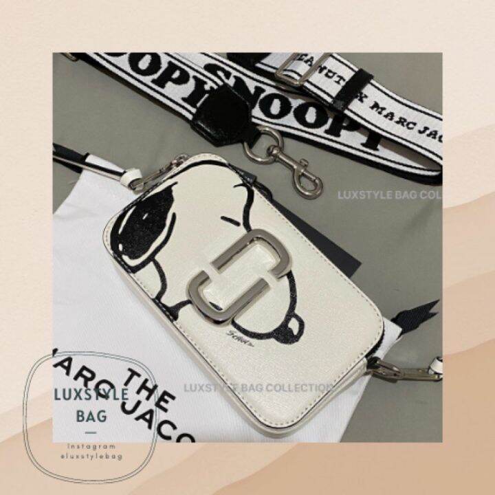 🇲🇾 READY STOCK 💯 Marc Jacobs x Peanuts The Snapshot Crossbody Bag White