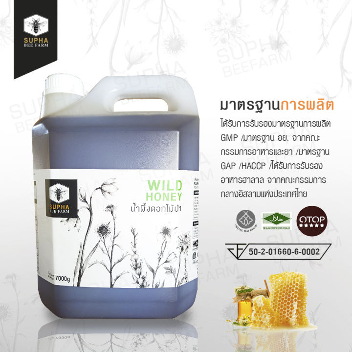 supha-bee-farm-น้ำผึ้งดอกไม้ป่า-wild-honey-7kg-สุภาฟาร์มผึ้ง-น้ำผึ้งดอกไม้ป่า-ขนาด-7000-กรัม