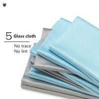 [BHKASDI] 5pcs/set 30X30cm Car Microfiber Glass Cleaning Towel Polishing Window Windshield Washing Cloth Microfiber Quick Drying Towel