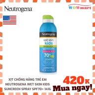 Xịt chống nắng trẻ em Neutrogena Wet Skin Kids Suncreen Spray SPF 70+ 141g - MỸ thumbnail