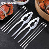 Onetwone 8ชิ้นชุดเครื่องมืออาหารทะเลกุ้งก้ามกรามและชุดปูขา Cracker Forks Nut Cracker เครื่องมือทำครัว Nuts เปิด