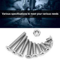 【ราคาถูกคุณภาพดี】สกรูซ็อกเก็ต Hex แบน 340 ชิ้น M3 สแตนเลสสตีล Hex Socket Screw Cross Flat Head