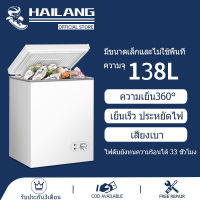 HAILANG ตู้เย็นแบบฝาเปิดปิดขนาดเล็ก ความจุ 138/218/232L 360 °เครื่องทำความเย็น เสียงเบา ประหยัดไฟฟ้า เหมาะสำหรับหอพักหรือภายในบ้าน โปรดอ่านร