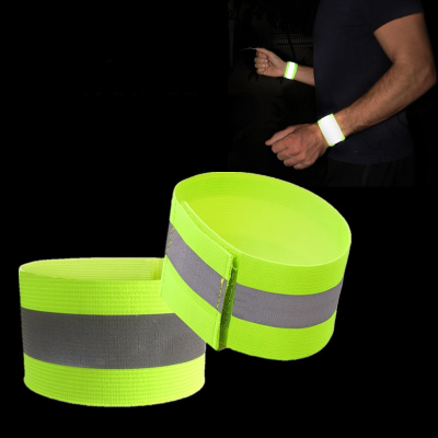 1pc Reflective Band Elasticated Armband Wristband Ankle Leg Straps Safety Reflector Tape Straps for Night Jog Walking Biking