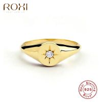 ROXI Minimalism Anise Star Rings for Women Girls Party Wedding Finger Rings Bague 925 Sterling Silver Ring Jewelry Anillos