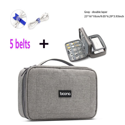 Portable Digital Storage Bags Charger Power Gadgets Cables Wires Organizer USB Case Accessories Item Battery Zipper CosmeticBag