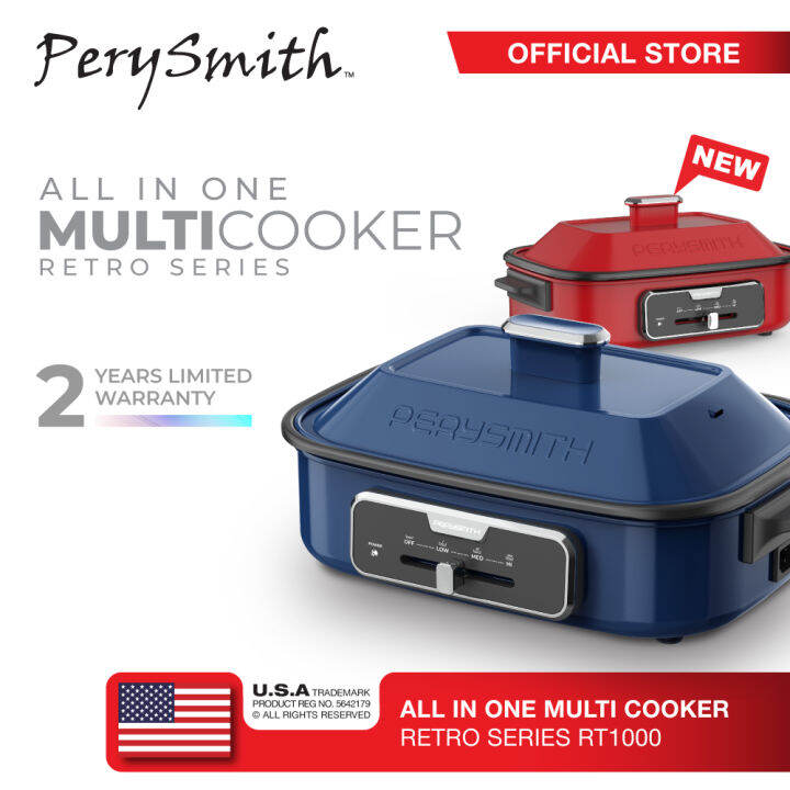 PerySmith AllInOne Multi Cooker Retro Series RT1000 Lazada