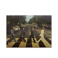 Abbey Road Retro Rock Cow Leather Poster 51x35.5cm