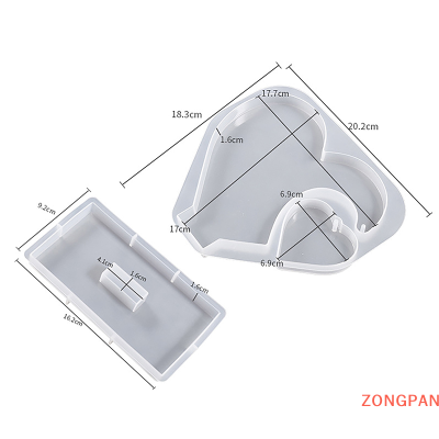 ZONGPAN แม่พิมพ์เรซินรูปภาพขนาดใหญ่แม่พิมพ์ซิลิโคนรูปหัวใจสำหรับเรซินอีพ็อกซี่กรอบรูปแบบทำมือแม่พิมพ์พิเศษสำหรับเรซิน