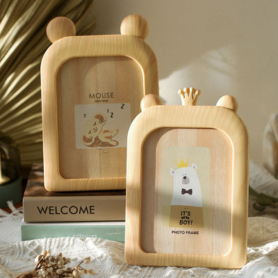 1PC 7 Inch Simple Solid Wood Photo Frame Photo Frame Photo Frame Three-dimensional Hollow Frame Picture frame cadre photo