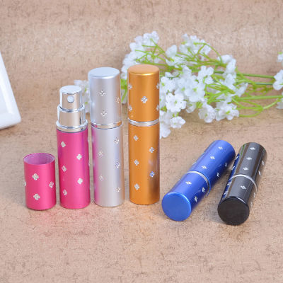 Drill Bottle For Dispensing Versatile Perfume Travel Bottle Plum Blossom Design Bottle Aluminum Tube Sub Bottle Glass Perfume Bottle