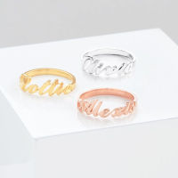 Custom Silver Name Ring 925 sterling silver and 18k gold plated rings personalized name jewelry