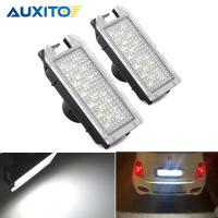 AUXITO ไฟหมายเลขป้ายทะเบียนรถ LED CANBUS 2ชิ้นสำหรับ Fiat 500 2007-2019 500C 2009-2019อุปกรณ์ตกแต่งป้ายทะเบียนด้านหลัง