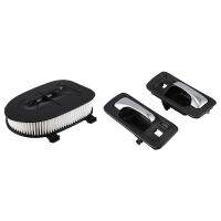 Car Air Filter For-BMW X3 X5 X6 F25 F15 E72 E71 E70 2.0-3.0L with 2Pcs Car Front Door Handle with Chrome Lever