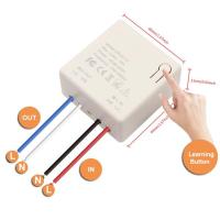 1/2/3แก๊งสวิตช์ไฟขัดจังหวะ RF สวิตช์ผนังแบบไร้สาย433Mhz รีโมทคอนโทรล90V-250V ตัวรับสวิตช์พัดลมหลอดไฟ Led