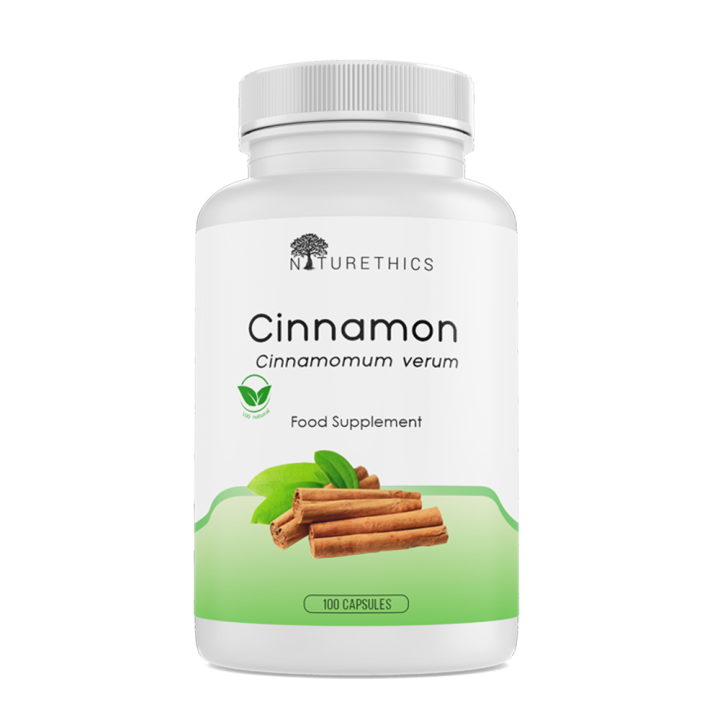Naturethics Cinnamon Capsules All Natural Non GMO Herbal Food Supplement Organic for