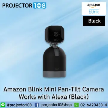 Blink Mini Pan-Tilt Camera | Rotating indoor plug-in smart security camera,  two-way audio, HD video, motion detection, Works with Alexa (White)