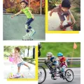 7ชิ้น/เซ็ต อุปกรณ์ป้องกันเด็ก อุปกรณ์ป้องกันตัว ชุดป้องกันเด็ก รุ่นD เด็กขี่จักรยาน เล่นสเก็ต หมวกกันน็อค สเก็ตบอร์ด. 