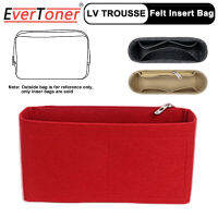 EverToner กระเป๋าสอดสักหลาดสำหรับ Trousse 23 28ถุงซักผ้าประเภทรองรับเสาเข็มด้านในเรียงรายไปด้วยกระเป๋าสักหลาดเฟ็ลทกระเป๋าเครื่องสำอางซิป