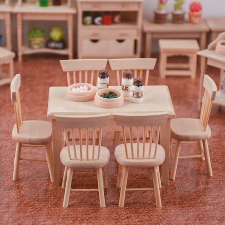 1-12-miniature-dollhouse-furniture-wooden-dining-table-chair-simulation-toy