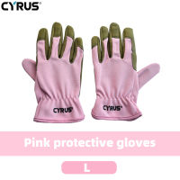 Gardening Gloves Garden Gloves Women Work Cut Resistant Leather Working Yard Weeding Digging Pruning Pink Ladies Hands