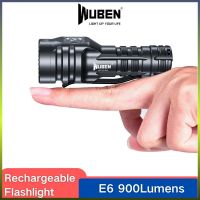 WUBEN E6 Mini LED Troch Light High-Powerful 900Lumens Range 400M Protable EDC Flashlight For Outdoor Camping Hunting