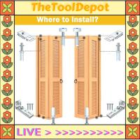 TheToolDepot 2แพ็คพับสองชั้นประตูโลหะแพคเกจฮาร์ดแวร์เดือยสำหรับบานเลื่อนประตูพับสองประตูตู้เสื้อผ้า