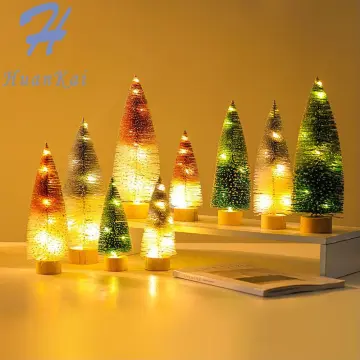 8PCS Multi Size Christmas Pine Tree Green Mini Pine Trees for Xmas Home  Desktop Decoration Noel