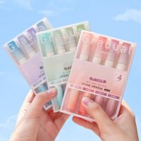【hot】 4pcs/set Color Gradient Highlighter Pens Kawaii Stationery Students School Office Supplies