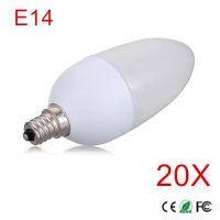 หลอดไฟไฟ LED E14โคมไฟหลอดไฟพลาสติกหลอดไฟ LED AC220V 230V 240V สีวอร์มไวท์/เย็นสีขาว20ชิ้น/ล็อต Gratis Ongkir