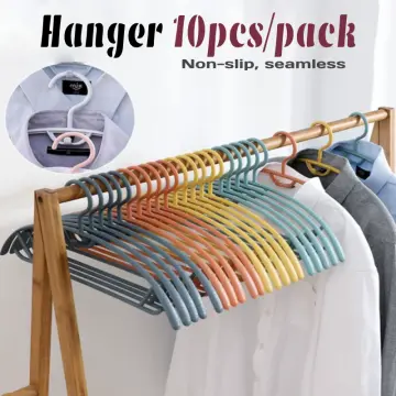 10pcs Thickened Disposable Plastic Clothes Hangers, Anti-slip Adult Coat  Hanger For Dry Cleaning Shop