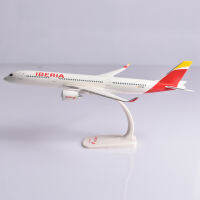 JASON TUTU 1200ขนาด Iberia แอร์บัส A350เครื่องบินรุ่นเครื่องบินรุ่นเครื่องบินประกอบพลาสติกเครื่องบินวางสินค้า