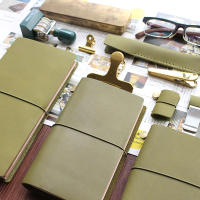 Fromthenon Travellers Notebook Olive Green Leather Planner 2022 Cowhide Note For Midori Diary Traveler Personal Journal