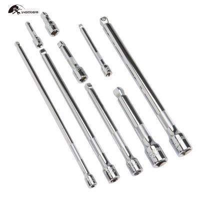 3-Piece 14", 38" and 12" Drive Socket Extensions 9-Piece Extension Bar Set