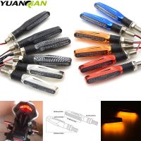 Universal Motorcycle LED Flexible Turn Signal Indicator Amber Light For KAWASAKI Z125 Z250 Z250SL Z300 Z750 Z750R ER-6N ER-6F