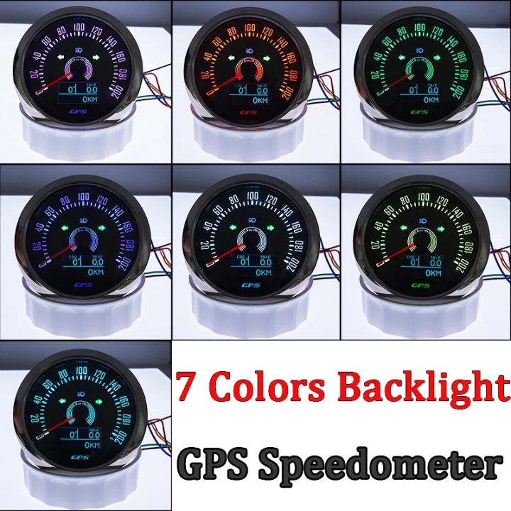 เครื่องวัดความเร็ว-gps-200กม-ชม-3-in-1มัลติฟังก์ชั่นพร้อม-cog-trip-total-mileage-และ7-colors-backlit