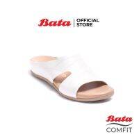 Bata Comfit บาจา คอมฟิต รองเท้าเพื่อสุขภาพ รองแตะส้นหนา 1 นิ้ว พื้นนิ่ม ใส่สสบาย รุ่น Batty สีขาว 6611621