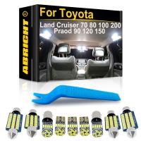 ถูกต้องสำหรับ Toyota Land Cruiser 200 100 80 70 Prado 150 120 90 FJ Cruiser Accessories 1990-2020 Canbus LED สำหรับภายในรถยนต์ Light