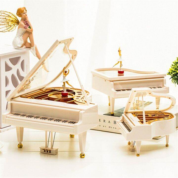 Rotating Ballerina Girl Music Box Piano Dancer Birthday Present Clockwork Movement Children's