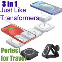 ❀ 15W 3 in 1 Magnetic Wireless Charger Pad for iPhone 14 13 12 11 Apple Watch 8 7 6 AirPods Fast Wireless Charging Dock Station