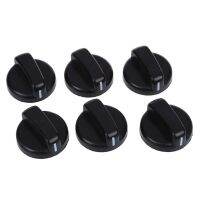 ✷▤✘ 6 PCS Kitchen Black Plastic Gas Stove Cooker Control Knobs