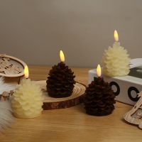 10Pcs Christmas Decoration LED Bullet Head Pinecone Electronic Candle Lamp Home Indoor Scene Layout Lights