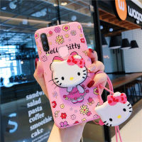 U Top เคสสำหรับ VIVO S1 Y11 Y12 Y15 Y17 U10แฟชั่น Hello Kitty เคสโทรศัพท์ผู้ถือ Lanyard Soft TPU ฝาหลัง