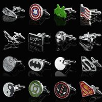 high quality brass material fashion men 39;s French shirt Cufflinks Superhero Cufflinks