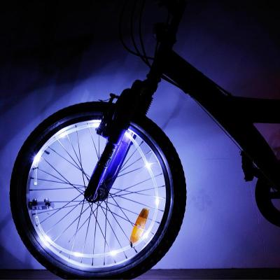 ไฟเตือนยางรถไฟติดล้อจักรยานไฟติดซี่ล้อจักรยานสีกันน้ำได้โคมไฟจักรยานแถบเรืองแสงติดแขนสำหรับกลางคืน Mtb Bicicleta
